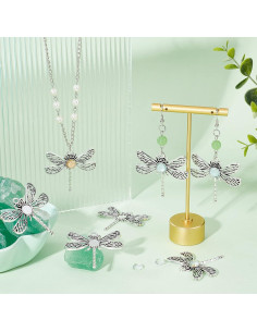 Kit de Joyería PH PandaHall 125 Piezas: Colgantes Libélula y Cabochones 2