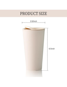 Basurero de Coche SSNNUU Mini 400ml Impermeable Beige 2