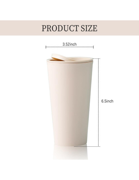 Basurero de Coche SSNNUU Mini 400ml Impermeable Beige