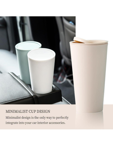 Basurero de Coche SSNNUU Mini 400ml Impermeable Beige