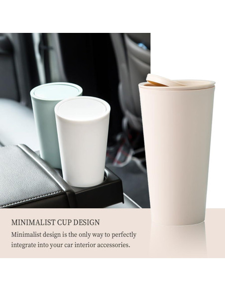 Basurero de Coche SSNNUU Mini 400ml Impermeable Beige