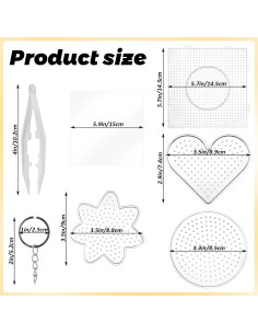 20 Piezas Tableros de Perlas de Fusión ZUQIAN 5 mm Transparentes 2