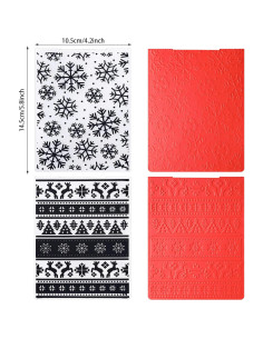 4 Piezas Carpetas de Embossing Plásticas Navidad Patelai 2