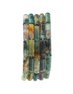 Cuentas de ágata india natural Beadia 13x4mm 30 piezas