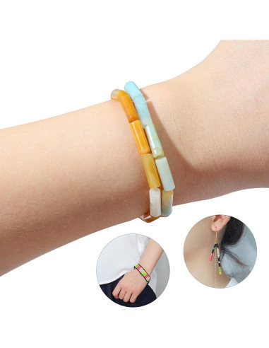 Cuentas de ágata india natural Beadia 13x4mm 30 piezas