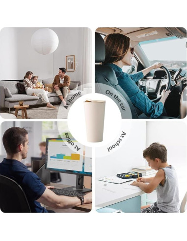 Basurero de Coche SSNNUU Mini 400ml Impermeable Beige