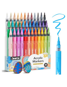 Marcadores Acrílicos Jootle 36 Colores Punta de Pincel