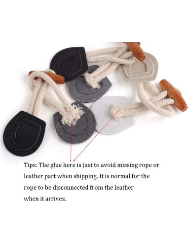 4 Juegos de Cierre Toggle Cuero PU y Madera Teensery 16cm