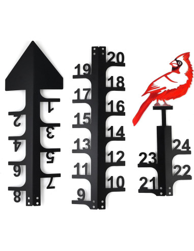 Medidor de Nieve OQUQO 61 cm Cardenal Rojo Decorativo