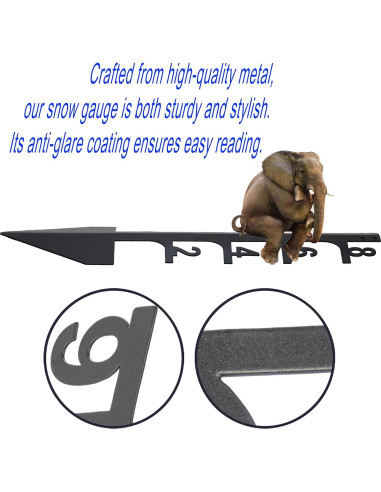 Medidor de Nieve OQUQO 61 cm Cardenal Rojo Decorativo