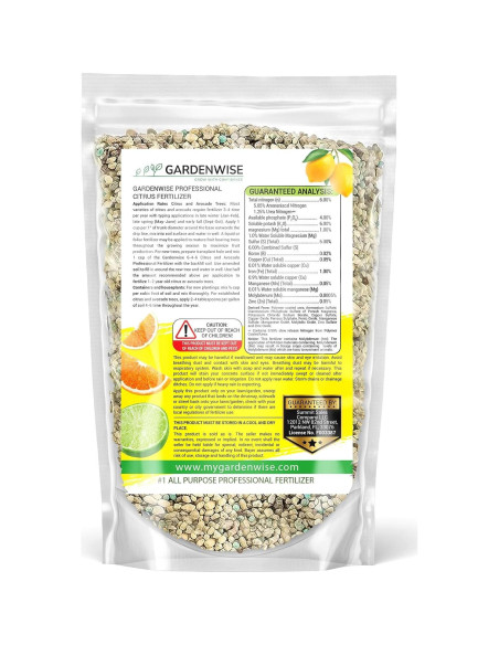 Fertilizante Orgánico para Cítricos GardenWise 473ml - NPK Balanceado