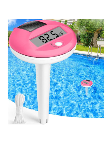 Termómetro Digital Flotante FirstE 2025 para Piscina Rosa