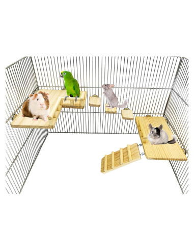 Plataforma de Madera para Mascotas CAREUPET con Escalera