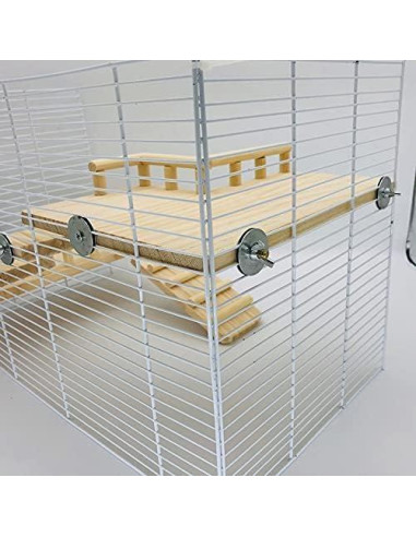 Plataforma de Madera para Mascotas CAREUPET con Escalera