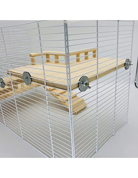 Plataforma de Madera para Mascotas CAREUPET con Escalera