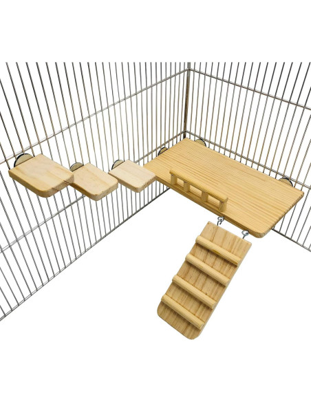 Plataforma de Madera para Mascotas CAREUPET con Escalera