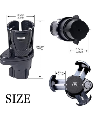 Soporte para Tazas de Coche Banseko BJ-2088 Ajustable Negro