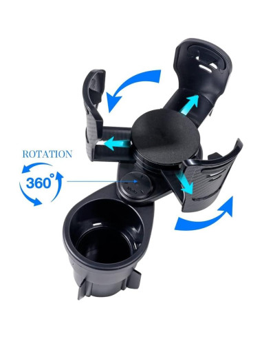 Soporte para Tazas de Coche Banseko BJ-2088 Ajustable Negro