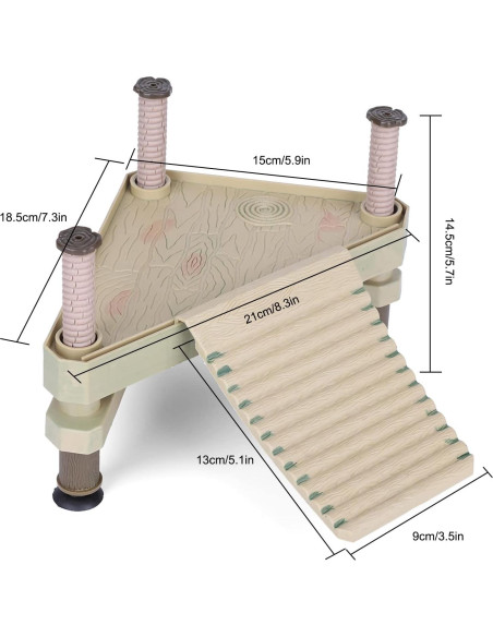 Plataforma Flotante para Tortugas Aramox 21 x 18.5 x 15 cm