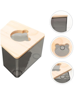 Baño para Hámster y Gerbil Toddmomy 15x15cm Acrílico 2