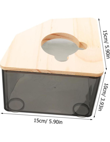 Baño para Hámster y Gerbil Toddmomy 15x15cm Acrílico