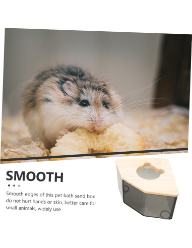 Baño para Hámster y Gerbil Toddmomy 15x15cm Acrílico