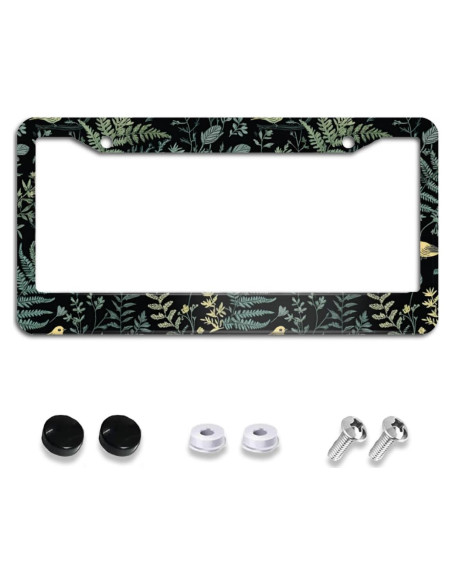 Marco de Placa de Licencia Aluminio GODARM 30.9x16 cm Bosque de Helechos