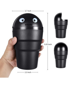 Papelera Mini TRASGO para Coche y Oficina 520ml Compacta 2