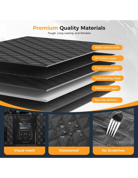 Funda de Asiento para Perros Eamefia Negra Ajuste Universal