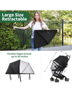 Cubierta de Sombra y Red de Mosquitos Duomi 100x55cm 2