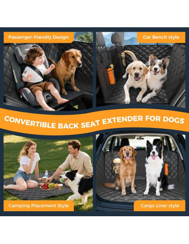 Funda de Asiento para Perros Eamefia Negra Ajuste Universal
