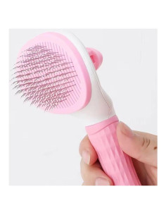 Cepillo Slicker Autolimpiante para Perros y Gatos - 15x5 cm