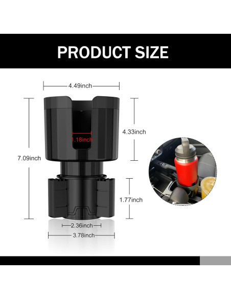 Soporte para Taza de Coche Slykew Universal 10.5 cm Antideslizante Soporte para Taza de Coche Slykew Universal 10.5 cm Antideslizante