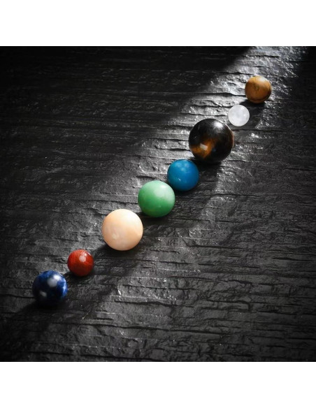 Decoraciones de Planetas del Sistema Solar - 8 Bolas de Cristal