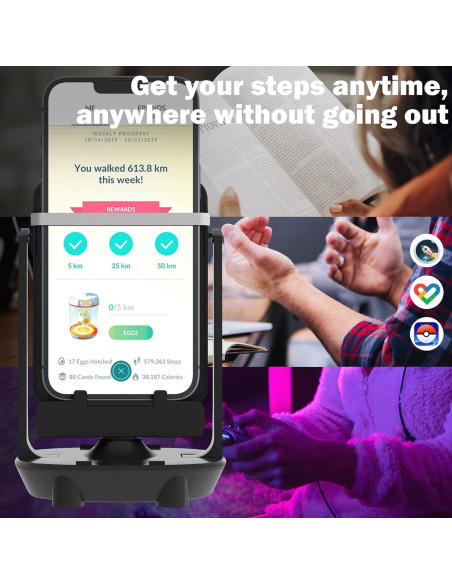 Contador de Pasos Orzero Negro para Pokémon Go - 7200 pasos/hora