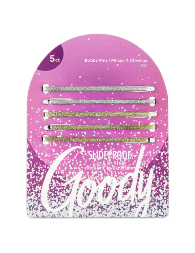 Juego de Horquillas Enameled Goody - 5 Unidades Plata y Oro