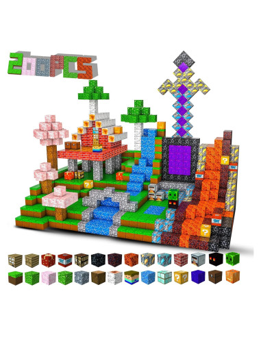 200 Bloques de Construcción Magnéticos Tebieniub 2.03 cm para Niños