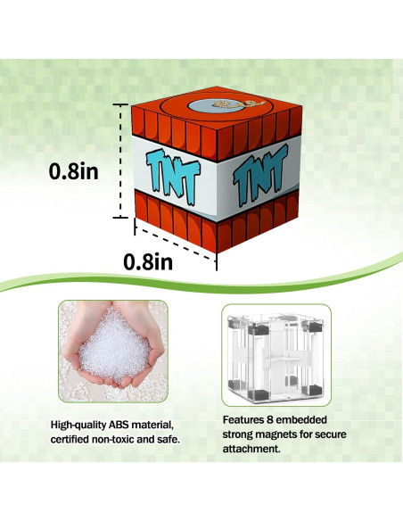200 Bloques de Construcción Magnéticos Tebieniub 2.03 cm para Niños