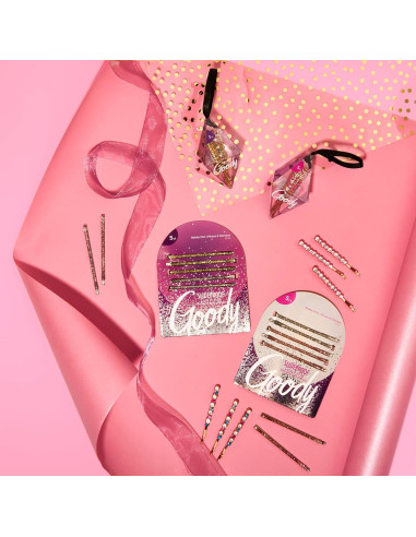 Juego de Horquillas Enameled Goody - 5 Unidades Plata y Oro