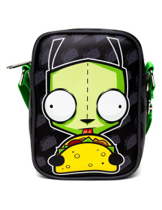 Bolsa Bandolera Nickelodeon Invader Zim GIR Taco Cuero Vegano