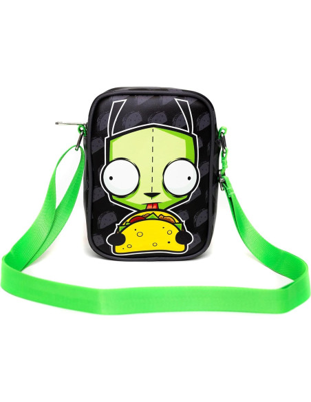 Bolsa Bandolera Nickelodeon Invader Zim GIR Taco Cuero Vegano
