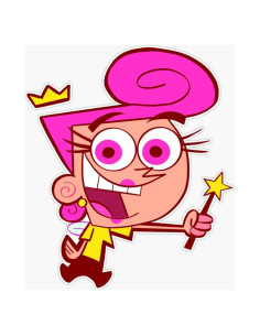 Calcomanía Parachoques Wanda Fairly Odd Parents 12.7 cm