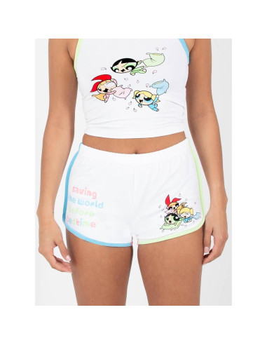 Pantalones Cortos Powerpuff Girls Blancos Medianos