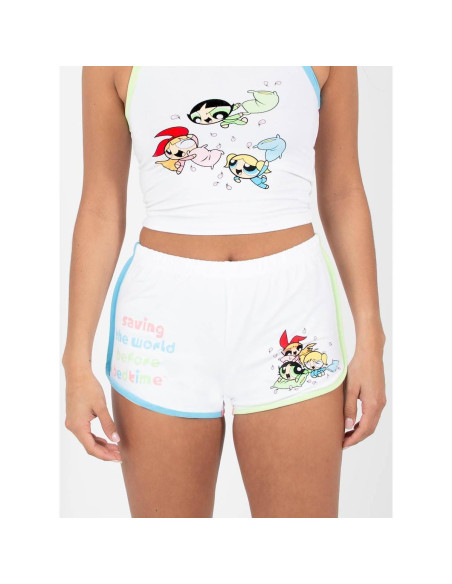 Pantalones Cortos Powerpuff Girls Blancos Medianos