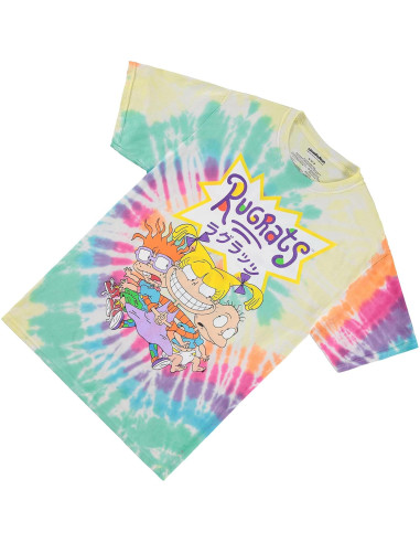Camiseta Nickelodeon Hombres 90s Rugrats Reptar Arcoíris