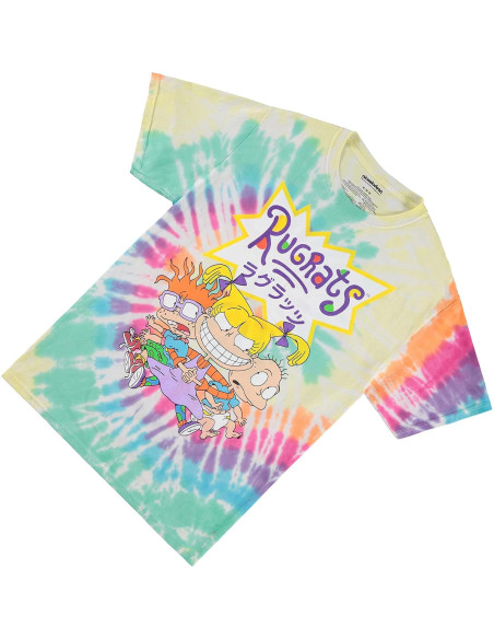 Camiseta Nickelodeon Hombres 90s Rugrats Reptar Arcoíris