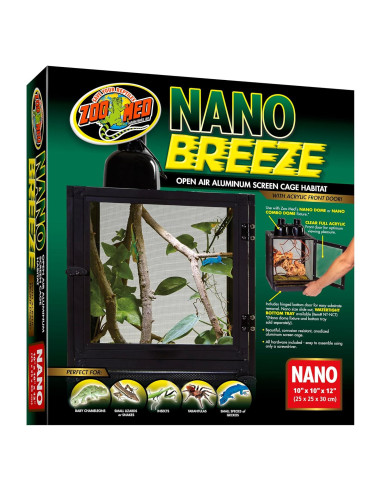 Jaula de Pantalla Nano Breeze Zoo Med 25.4x25.4x30.5 cm