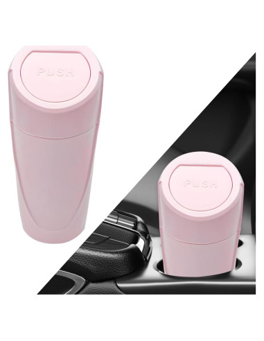 Basurero de Coche FSTURIOS Rosa con Tapa Abatible 1200ml