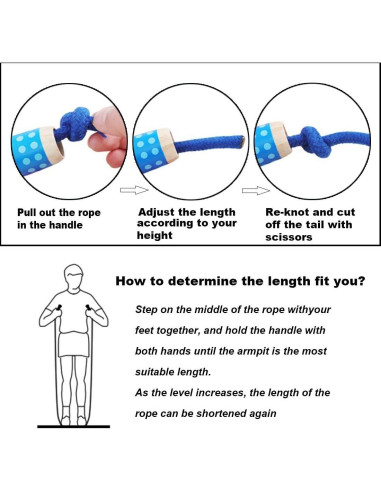 Cuerda de Saltar Ajustable TITAKING para Niños 2.9m Algodón