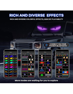 Luz LED Ojos del Diablo UPXSXT 9.19x37.43 cm Control APP 2